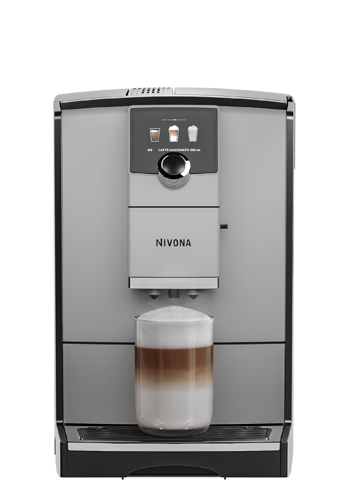 Nivona NICR 793 Kaffeevollautomat Grau Frontansicht